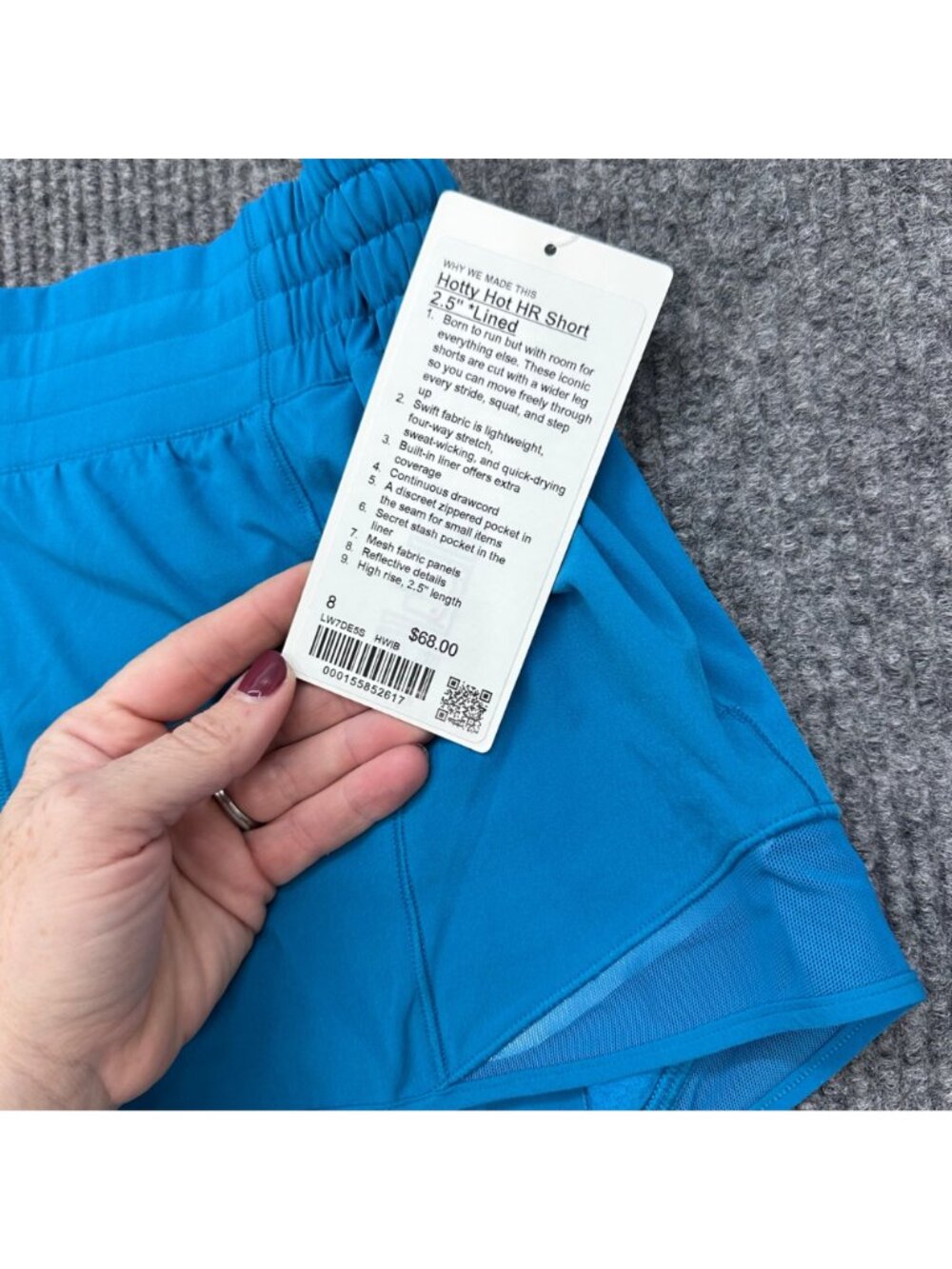 Lululemon Hotty Hot 2.5" HWIB Lined Running Shorts LW7DE5S Womens size 8 NEW - Picture 2 of 7